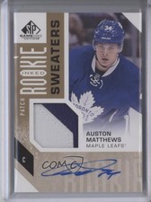 2016-17 SP Game Used Achievement Auston Matthews #RS-AM2 Patch Auto 7io