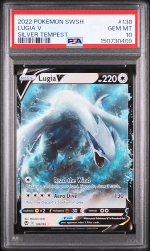 2022 POKEMON SWORD & SHIELD SILVER TEMPEST #138 LUGIA V PSA 10