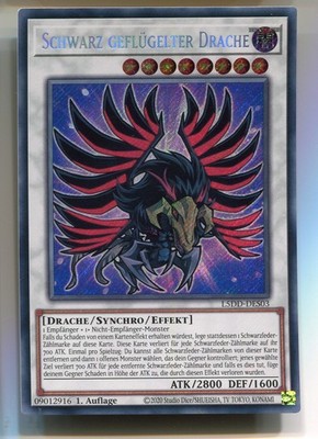 Yu-Gi-Oh! Schwarz Geflügelter Drache Secret Rare L5DD-DES03