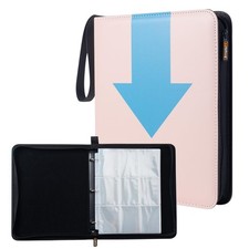 MTG 9 Pocket Trading Card Binder, PU Leather Storage Zip Album with 900 Slots...