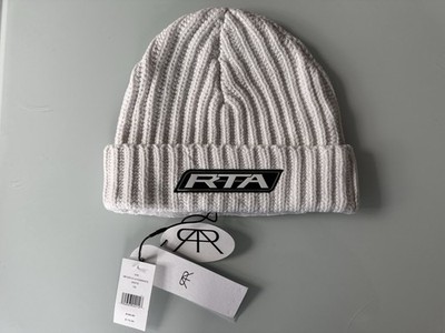 RTA Ivory Ribbed Knit Beanie - NWT