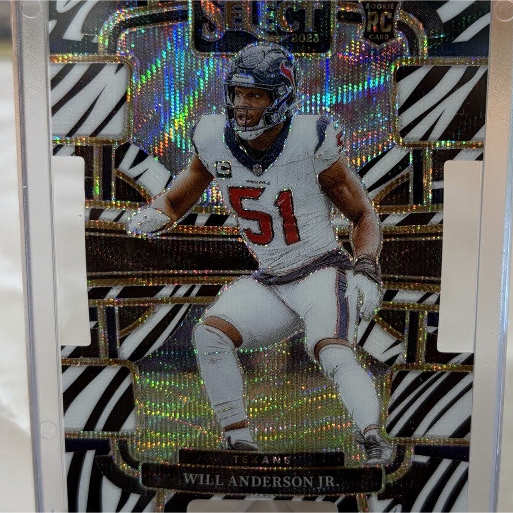 2023 Panini Select Will Anderson Jr. Zebra Prizm Rookie #40 Houston Texans