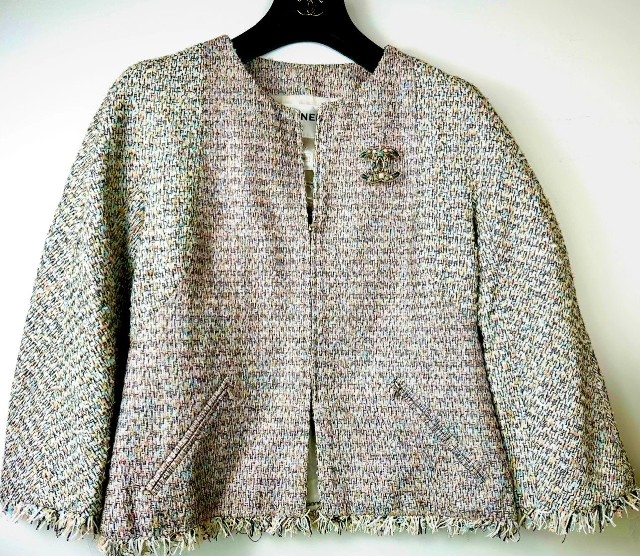 Giacca Chanel Vintage 2011 Rosa Blu Tweed Lesage 34 36 38 2 4 6 Cappotto Top S M