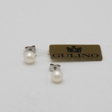 Boucles d'oreilles en or blanc 18 carats avec perles