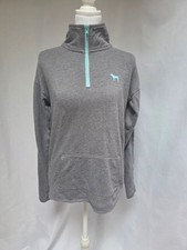 PINK Victoria's Secret Gray Quarter Zip Pullover Sweatshirt XS