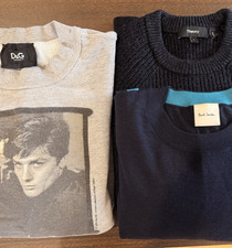 $1100 Dolce Gabbana Paul Smith Theory Sweater Set 3 Wool Silk S-M Authentic