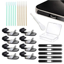 Dust Plug for iPhone Charger Port, Protects Charging Port Anti 8PCS, Black