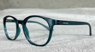 Calvin Klein CK19570 430 Round Teal Blue Clear Eyeglasses  display picture 2