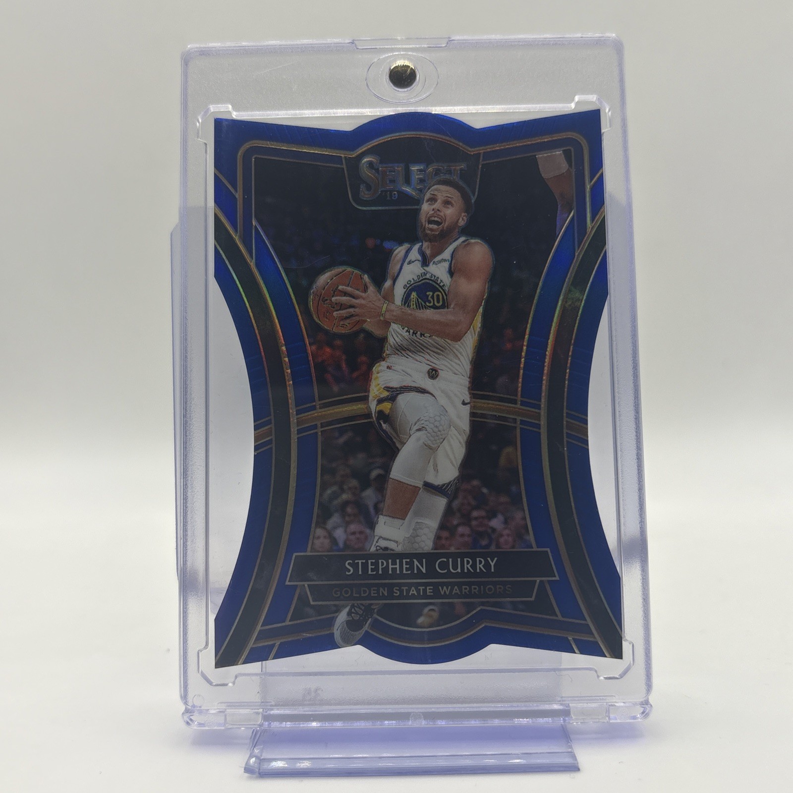 2019-20 Panini Select Stephen Curry Premier Level Die-Cut Blue Prizm /249 #119