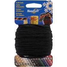 Needloft Novelty Craft Cord 20yd Solid Black