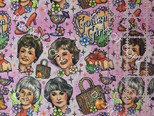 Custom 100% Cotton Woven Fabric Golden Girls TV Show By The 1/4 Yard 9x56
