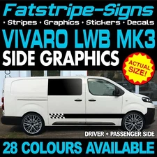 to fit VAUXHALL VIVARO MK3 LWB L2 STRIPES GRAPHICS STICKERS DECALS CAMPER VAN