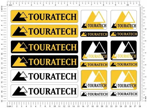 Touratech Case Box Gabel laminiert Aufkleber Auto Fahrrad Helm Decals Grafik Set - Bild 1 von 1