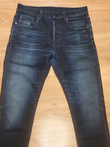 G-Star RAW Jeans Hose W30 L34 Herren Slim Fit Stretch Blau Gestreift Destroyed - Bild 4 von 20