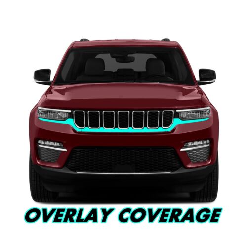 Superposición de apagón de eliminación de cromo para Jeep Grand Cherokee 2022+ moldura de parachoques delantero - Imagen 2 de 4