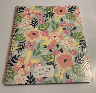 Sealed Steel Mill & Co Cute Large Spiral Notebook College Ruled, 11'' x 9.5''
