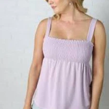 KAILEIGH NWOT PURPLE SMOCKED BLOUSE MULTIPLE SIZES