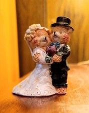 Bride And Groom Bear Wedding Cake Topper