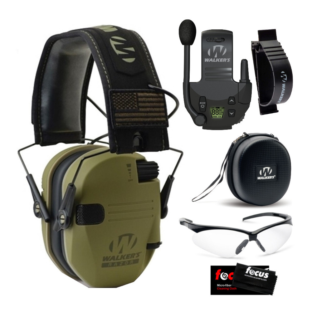Комплект электронной защиты органов слуха Walkers Razor Slim Green Patriot