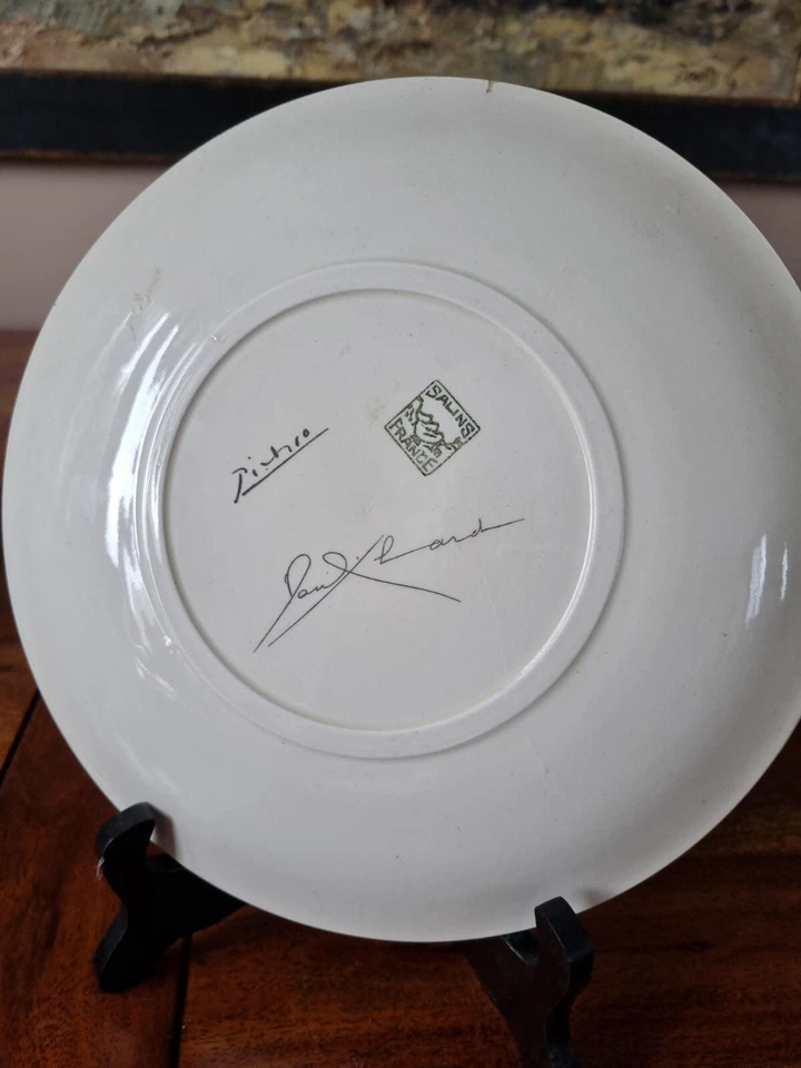 Très Belle Assiette Pablo Picasso en faience de Salins Paul Eluard - Photo 4/4