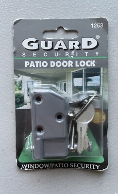 Guard Security No. 1253 Keyed Patio Door Lock Sealed Retail Package, 2 Keyes