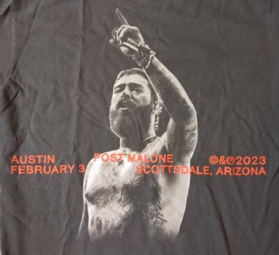 Post Malone WM PHOENIX OPEN - Concert T-Shirt - Size Large - WASTE MANAGEMENT 