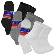 3,6 or 12 Pairs Diabetic Crew Circulatory Socks Health Women Cotton 9 10-15 low