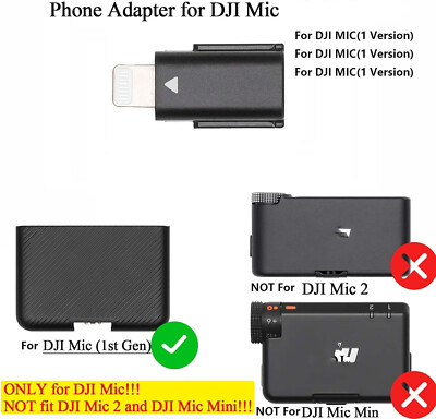 for DJI Mic 1st Mobile Phone Adapter Connector For iPhone 11/12/13
