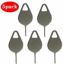 5Pcs Silver Sim Card Tray Removal Eject Ejector Pin Open Key Tool For Cell Phone