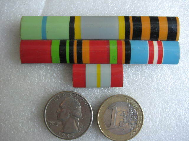= 7 Soviet Ribbon Bars WWII Medals with Pinback 1970's-1980's =