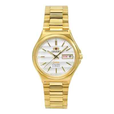 Orient TriStar Classic Automatic Gold Watch Silver Layered Dial FAB02003W 