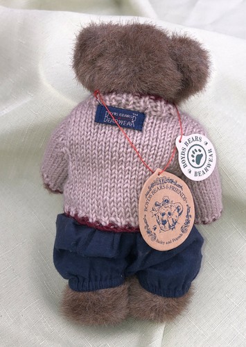 BOYDS BEARS "BAILEY BEAR MATTHEW" BOY TEDDY BEAR W/ HEART SWEATER Valentines Day - Picture 4 of 11