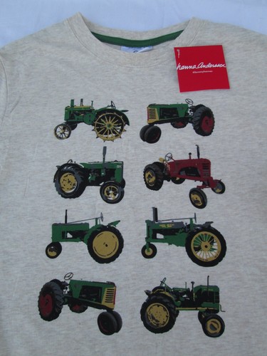 ❤ HANNA ANDERSSON boys tractors shirt NEW 150 thermal sleeve cotton 12 FREESHIP - Picture 19 of 22