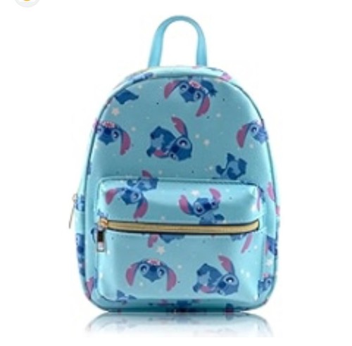 Disney Stitch Mini Backpack 10" Faux Leather - Picture 3 of 8