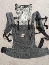 Ergobaby Orig 3 Position Front Back Hip Baby Carrier Black Twill For 12-45 lb