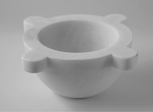 Mortaio da Farmacia Marmo Bianco Pestello White Marble Mortar Pestle Home 10cm - Photo 2 sur 4