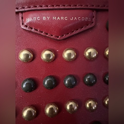 Marc by Marc Jacobs Handtasche rot Kalbsleder Nieten - Bild 8 von 12