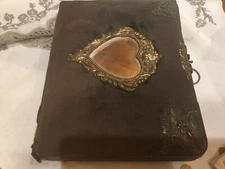 Antique Postcard Album with 70  Cards  And  Photographs- Early 1900s