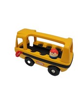 Vintage Little Tikes Yellow School Bus Toddler Vehicle Toy Made In USA Red Head