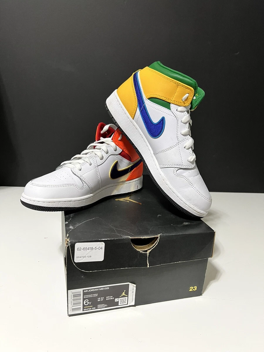 jordan 1 mid white and purple