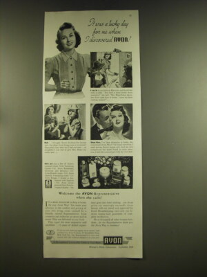 1939 Avon Products Ad - It was a lucky day for me when I discovered Avon