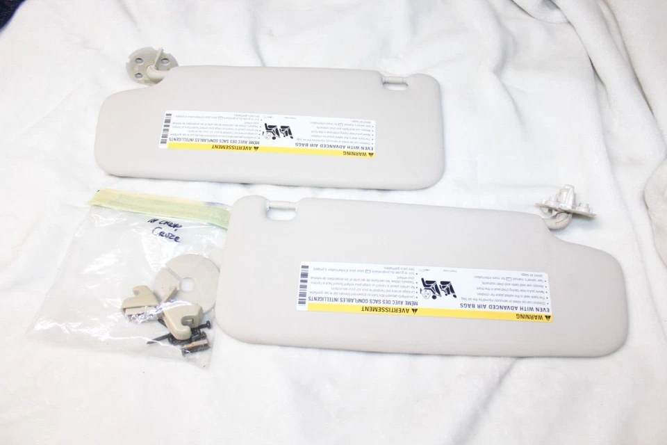 Parasoles Chevy CRUZE 11-16 con clips parasol espejos dobles BLANCO limpios Foto 2 de 3