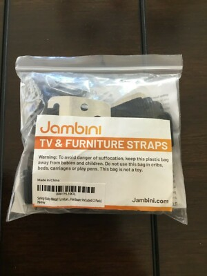 #ad Jambini TV amp; Furniture Straps Metal Baby Safety Anti Tip Heavy Duty All Flat $9.95