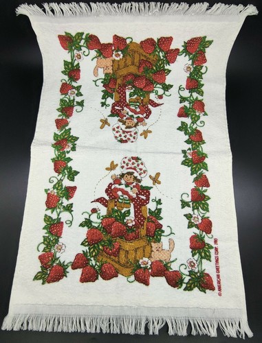 Vintage Strawberry Shortcake Hand Towels Lot of 3 1980's - Picture 7 of 12