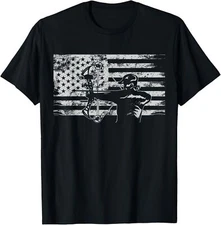 NEW LIMITED Hunting Archer American Flag - Bowhunting Hunter Men T-Shirt