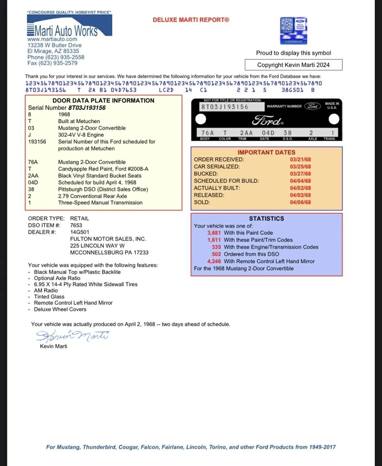 1968 Ford Mustang  - Image 2 of 4