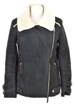 Bellfield Black Faux Suede Jacket Size Xs Womens Full Zip Outdoors Outerwear