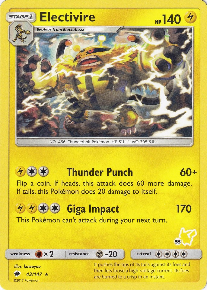 Electivire 043/147 Battle Academy - 1 of 1