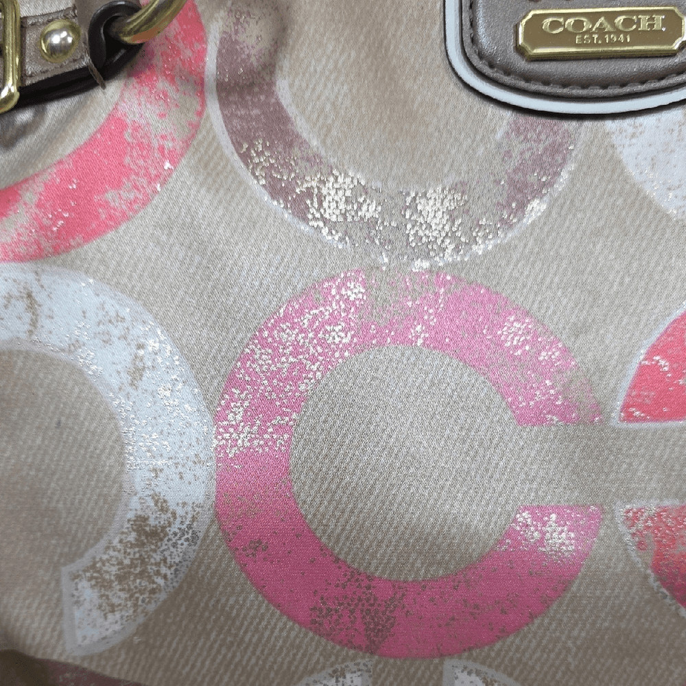 Coach Madison Metallic Op Art Carryall image 6