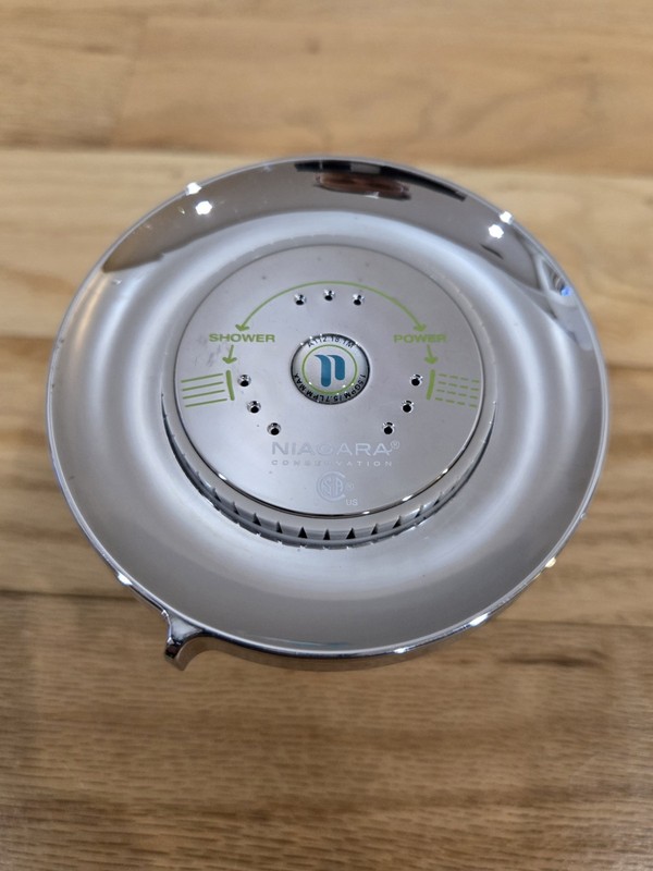 Niagara Conservation Earth Luxe Showerhead  Item: N3915CH, Max Flow Rate: 1.5GPM